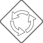 This transportation ClipArt gallery offers 294 illustrations of advisory and warning signs that warn and make drivers aware of different conditions of a road. These signs are available in 4 different styles: color, black/white, outline, and silhouette.