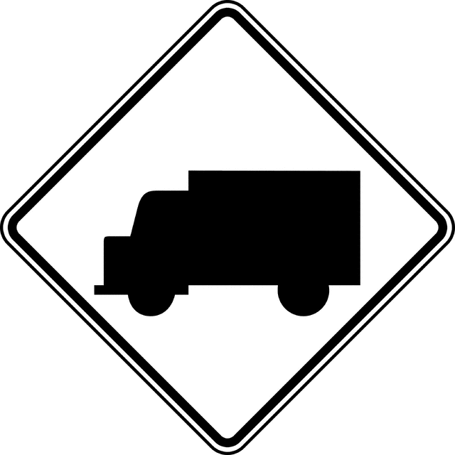 Truck Crossing, Black and White