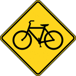 Nonvehicular signs may be used to alert road users in advance of locations where unexpected entries into the roadway or shared use of the roadway by pedestrians, animals, and other crossing activities might occur. Pedestrian, Bicycle, and School signs and their related supplemental plaques may have a fluorescent yellowgreen background with a black legend and border.