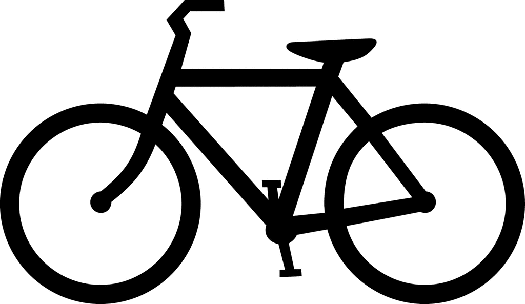 Bicycle Crossing, Silhouette | ClipArt ETC