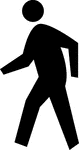 Nonvehicular signs may be used to alert road users in advance of locations where unexpected entries into the roadway or shared use of the roadway by pedestrians, animals, and other crossing activities might occur. Pedestrian, Bicycle, and School signs and their related supplemental plaques may have a fluorescent yellowgreen background with a black legend and border.