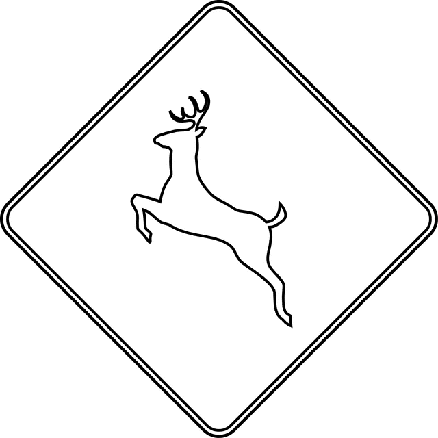 free clip art deer crossing - photo #6