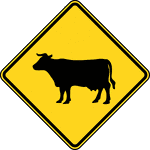 Nonvehicular signs may be used to alert road users in advance of locations where unexpected entries into the roadway or shared use of the roadway by pedestrians, animals, and other crossing activities might occur. Nonvehicular signs should be used only at locations where the crossing activity is unexpected or at locations not readily apparent.