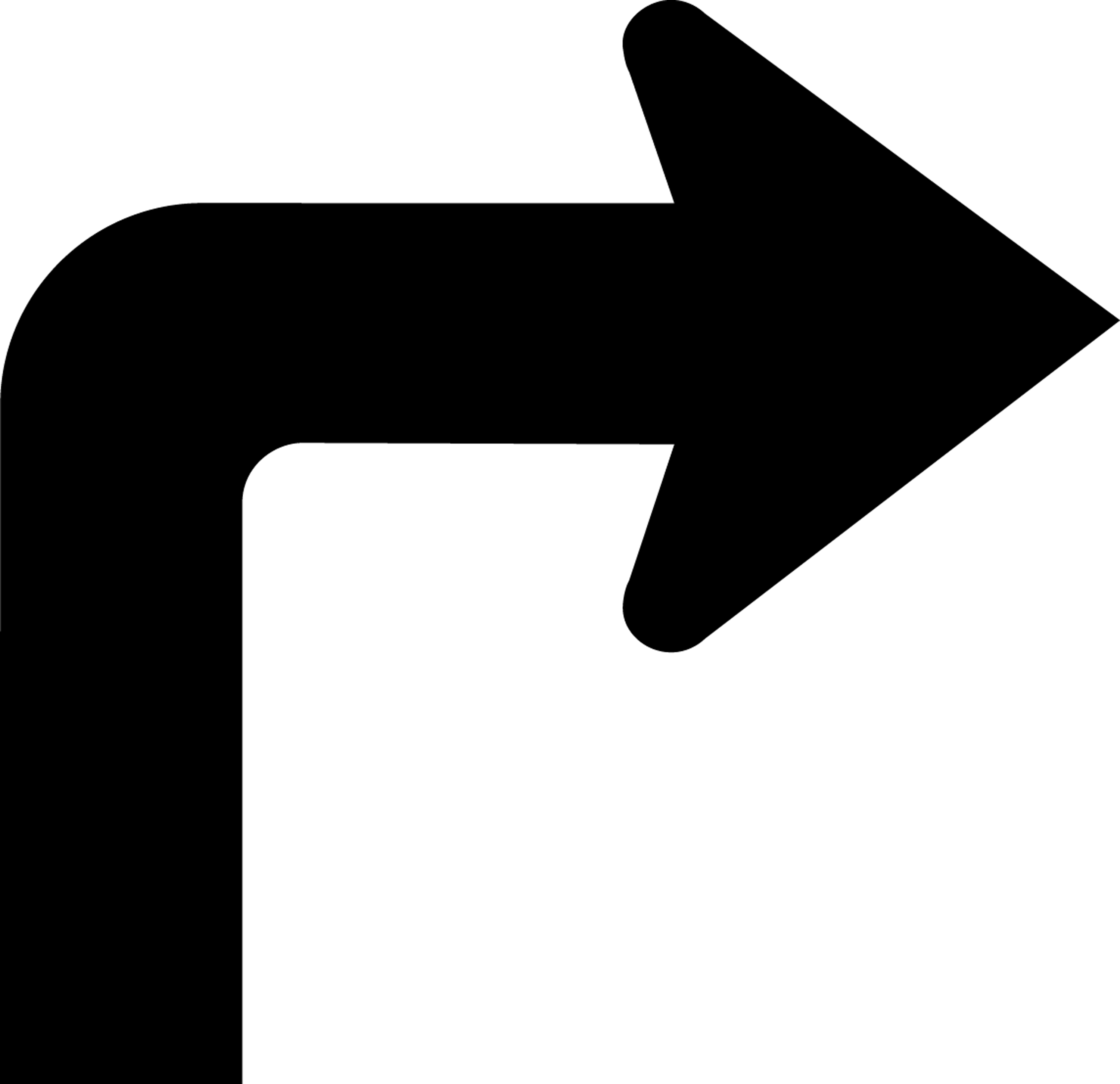 Right Turn, Silhouette | ClipArt ETC