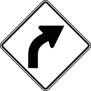 Right Curve, Black and White