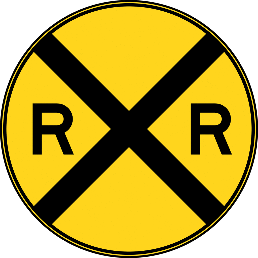 Highway Rail Grade Crossing Advance Warning Color ClipArt ETC