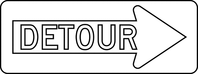Detour Arrow, Outline