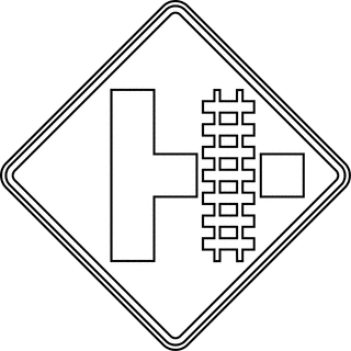 Highway-Rail Grade Crossing Advance Warning T-Intersection, Outline