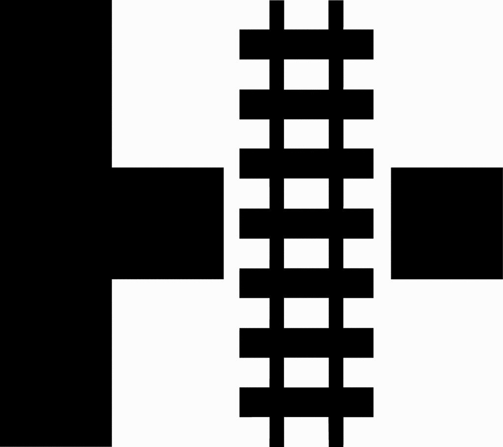 Highway-Rail Grade Crossing Advance Warning T-Intersection, Silhouette