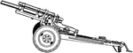 The 105 mm Howitzer M2A1(M101) was the standard light field howitzer for the United States in World War II, seeing action in both European and Pacific theatres. Entering production in 1941, it quickly entered the war against the Imperial Japanese Army in the Pacific, where it gained a reputation for its accuracy and powerful punch. The M101 fired 105 mm high explosive (HE) semi-fixed ammunition and had a range of 11,200 metres (12,200 yd), making it suitable for supporting infantry.