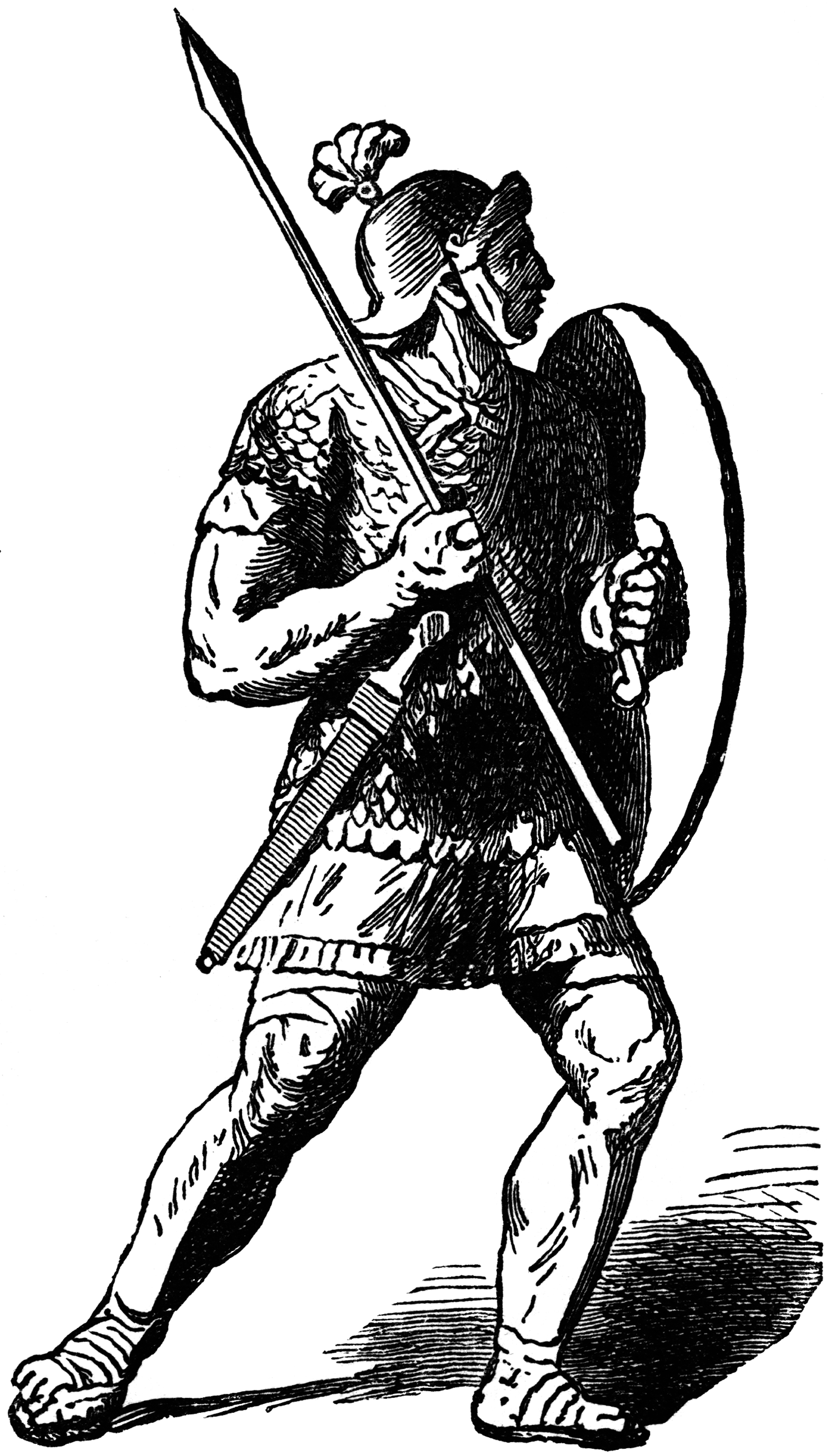 A Roman Soldier, or Legionary, with a Short Javelin and Shield