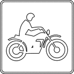 This sign is used to indicate that a bike trail is located nearby.
