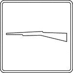 This sign is used to indicate that firearms are allowed nearby.