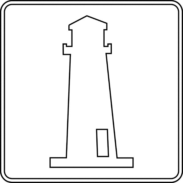 free lighthouse clipart black and white - photo #47