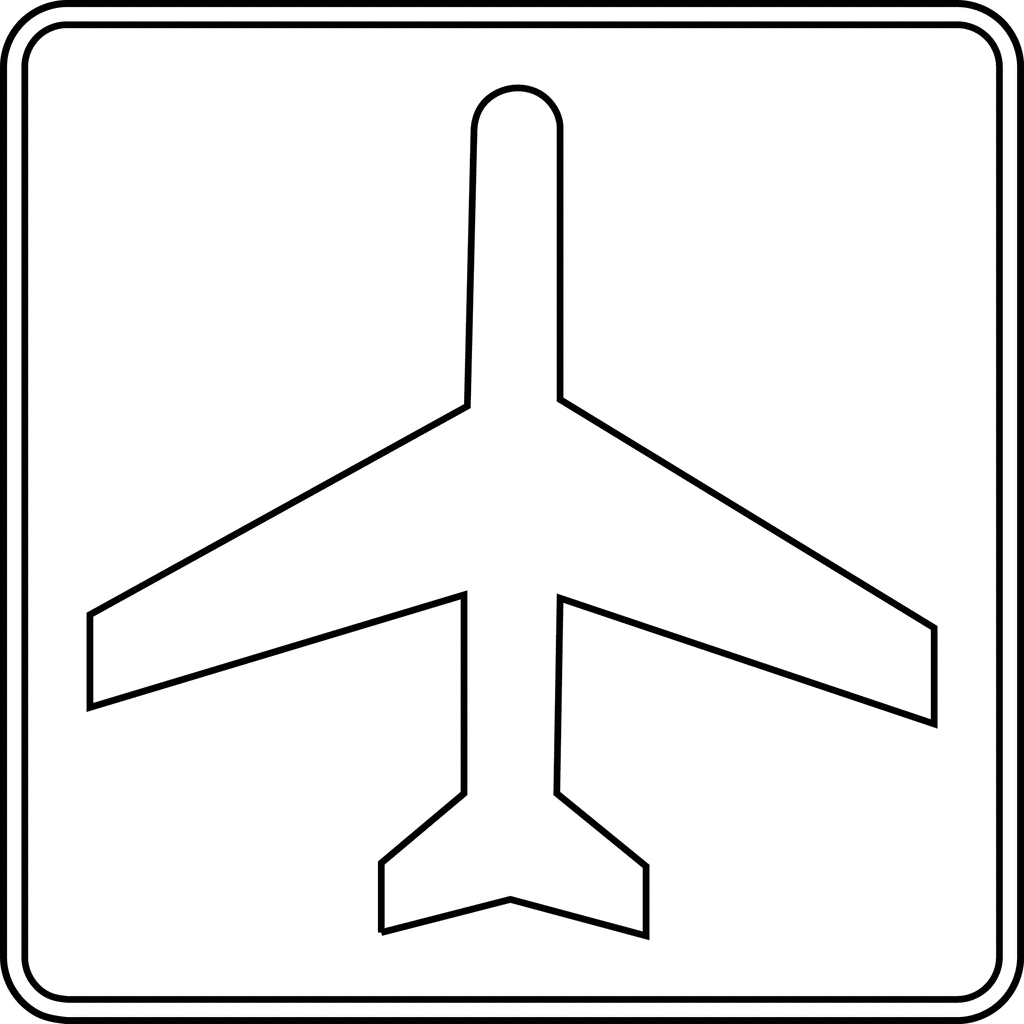 free clipart airplane outline - photo #2