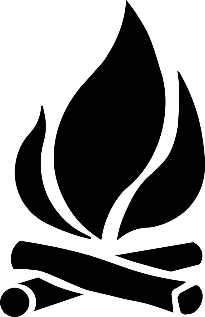 clipart fire black and white - photo #30