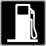 This sign is used to indicate that gas is available nearby.