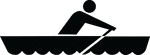 This sign indicates that rowboating is permitted nearby.