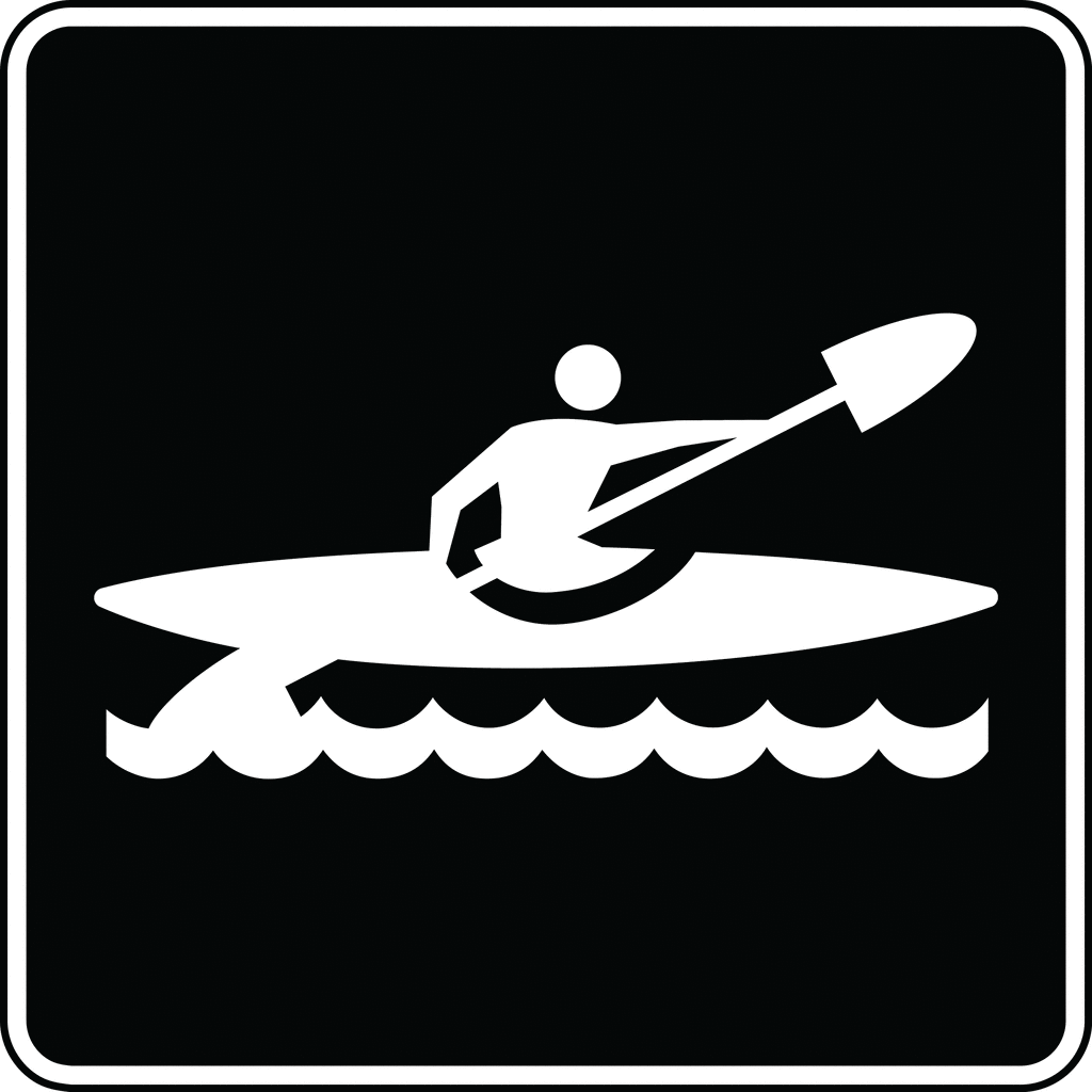 Kayak, Black and White | ClipArt ETC