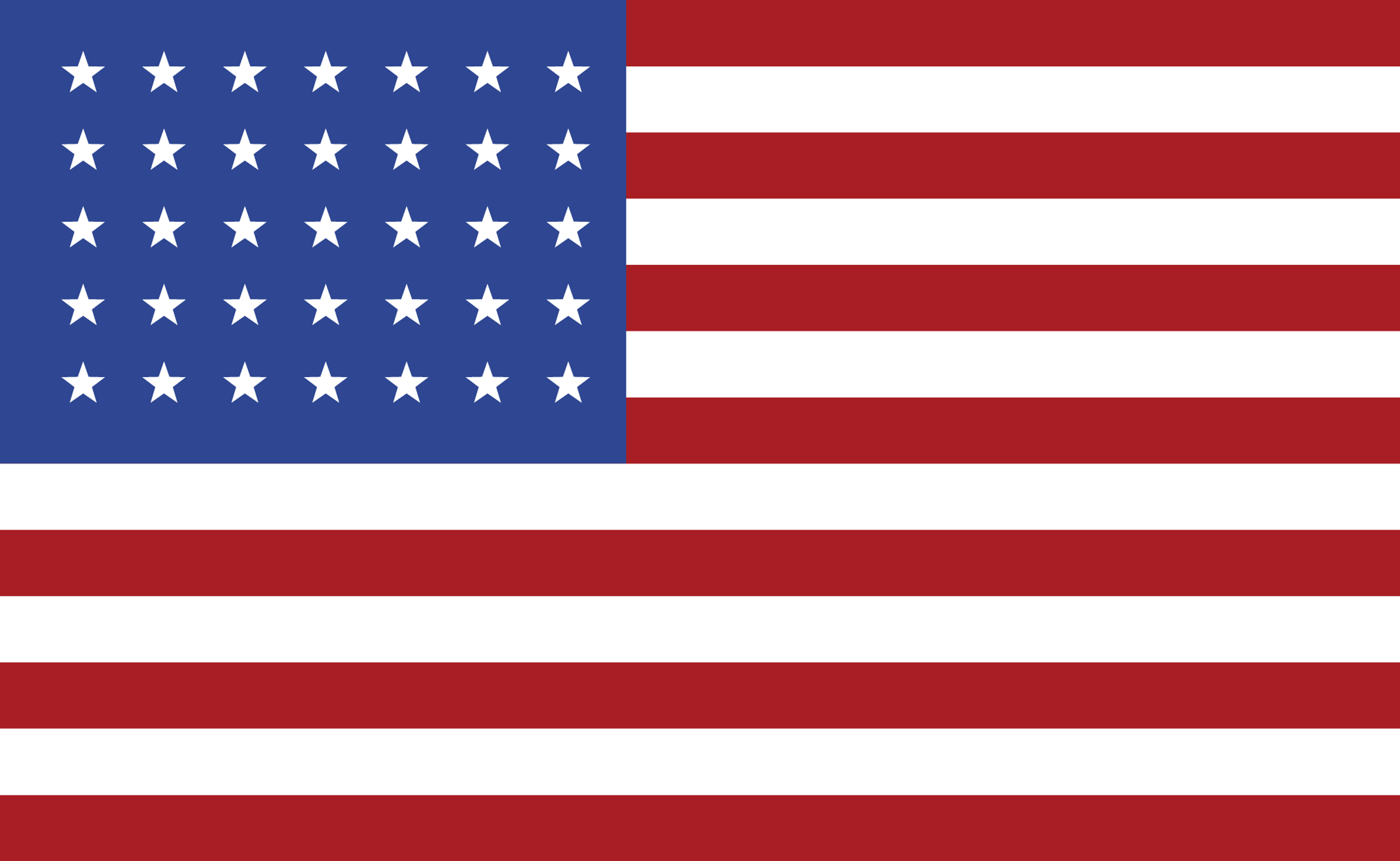 35 Star United States Flag, 1863 | ClipArt ETC