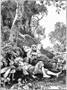 Fairy Tickling Boy Sleeping in Woods