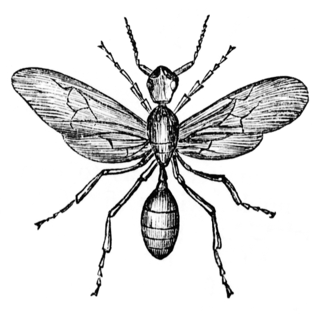 clipart insects black and white - photo #27