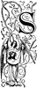 Decorative Letter S with Angel Holding Cloth