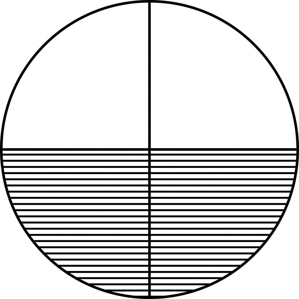 circle in quarters clipart - photo #13