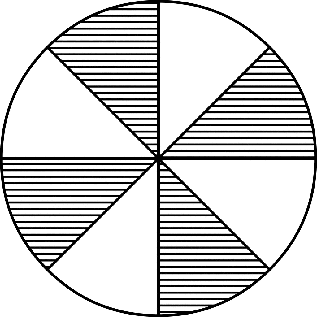Fraction Pie Divided Into Eighths ClipArt ETC