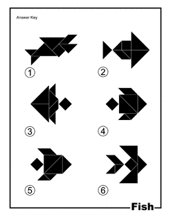 Fish Silhouette Solution Tangram Card