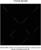 Tangram Pattern, Black with Solid Lines and Instructions