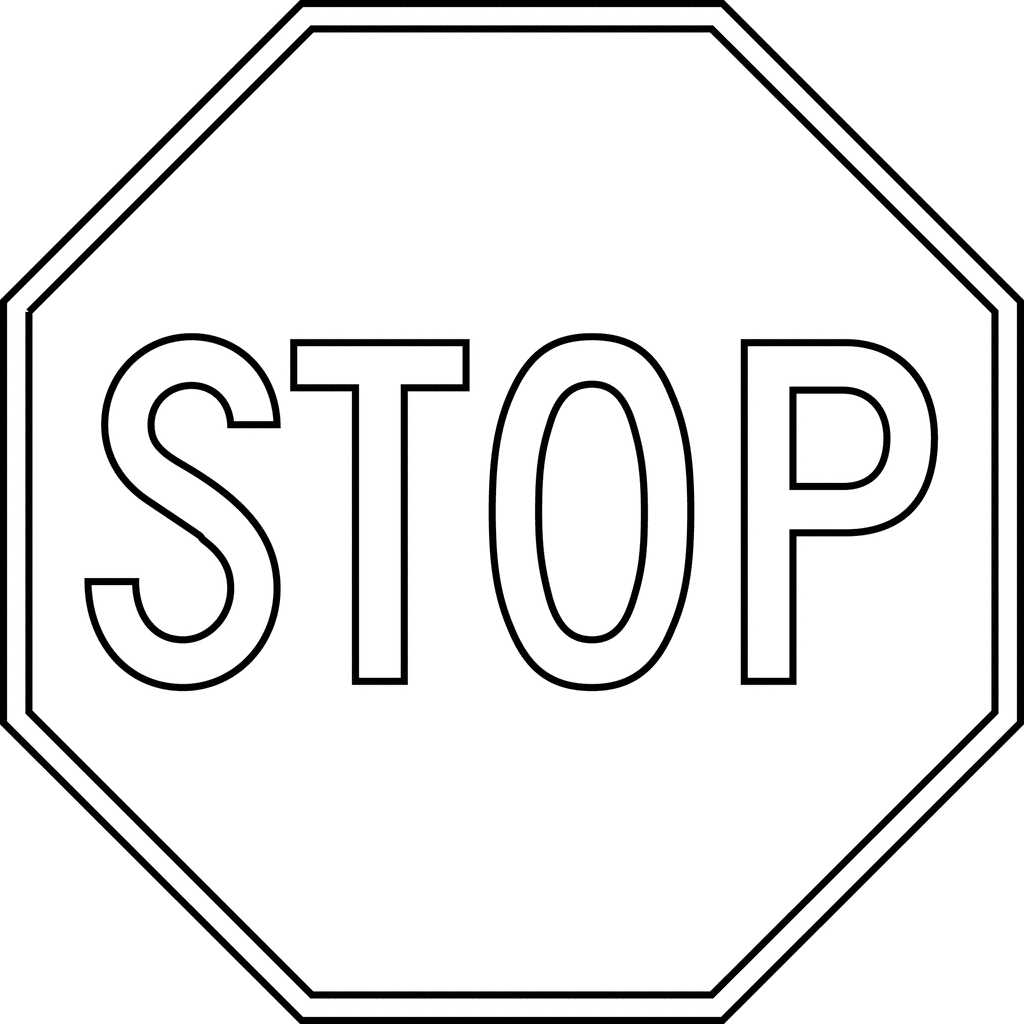 Stop Outline Clipart Etc