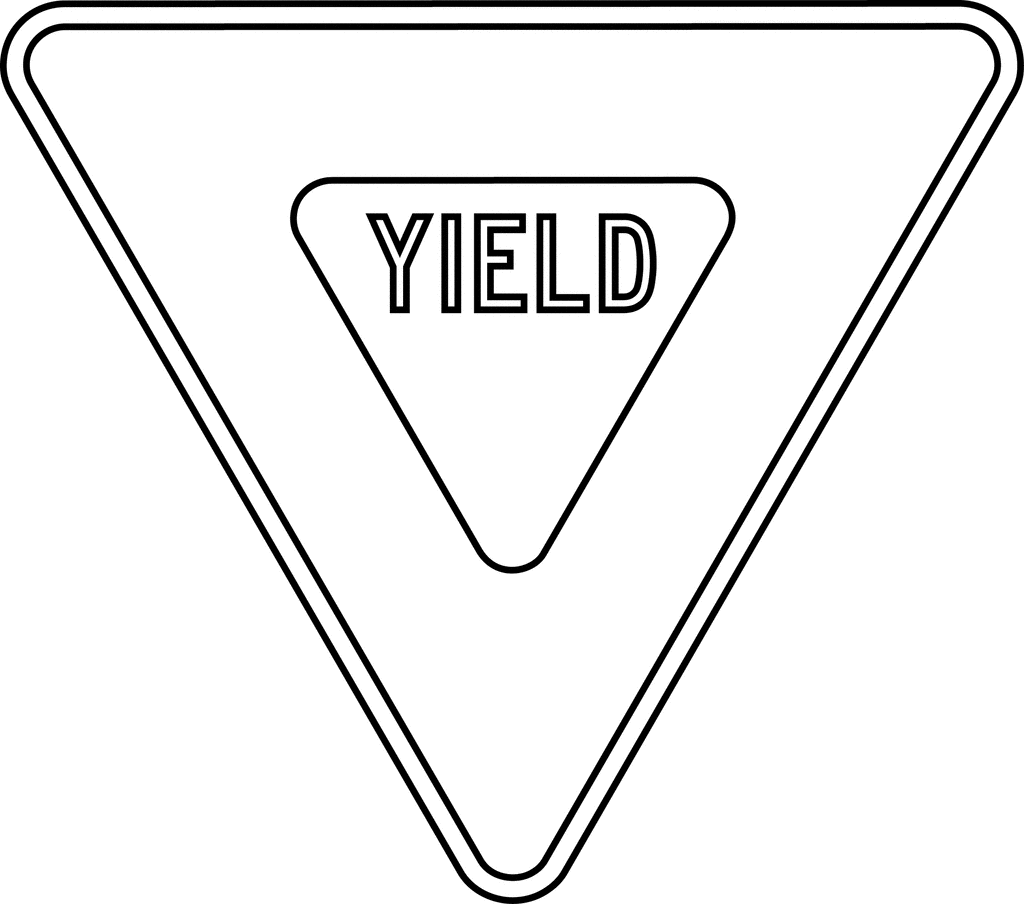 clipart yellow yield sign - photo #12