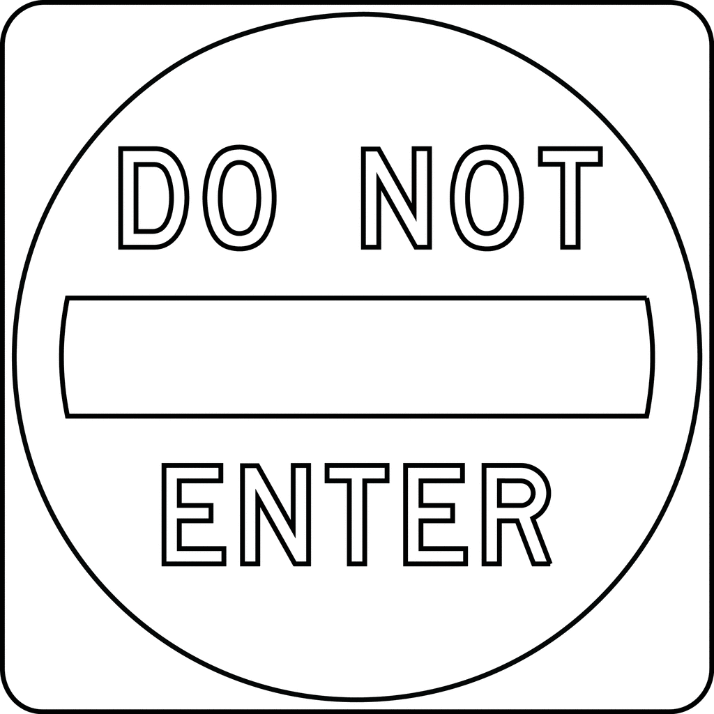 Do Not Enter, Outline | ClipArt ETC