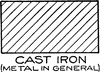 Mechanical Drawing Cross Hatching of Cast Iron