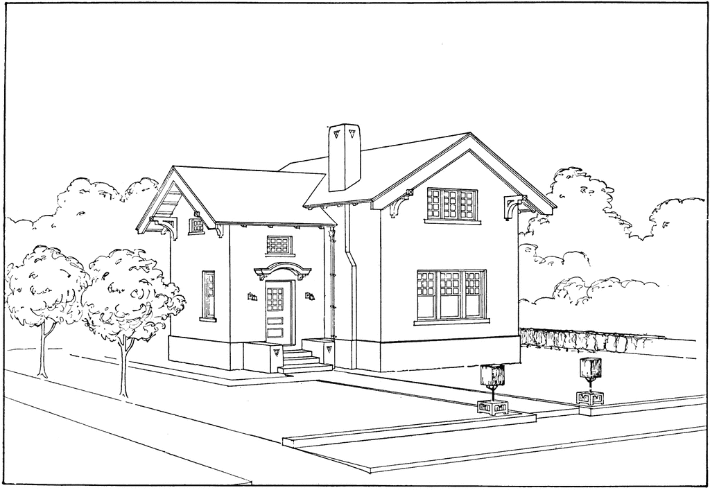 clipart house outline. Ruled Outline of House