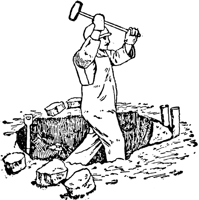 free clipart man digging - photo #25