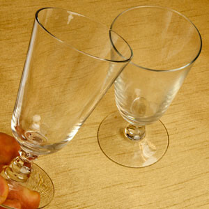 Two Glasses Clinking Together