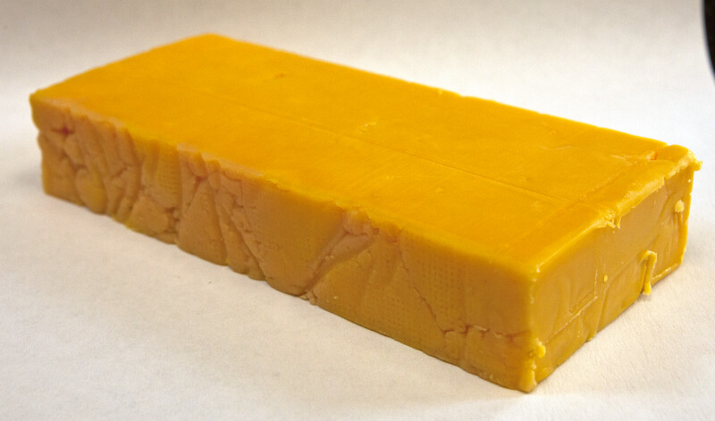 block of cheddar