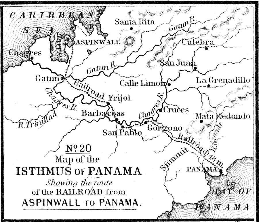 Detail of the Isthmus of Panama