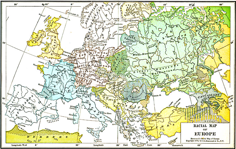Racial Map of Europe