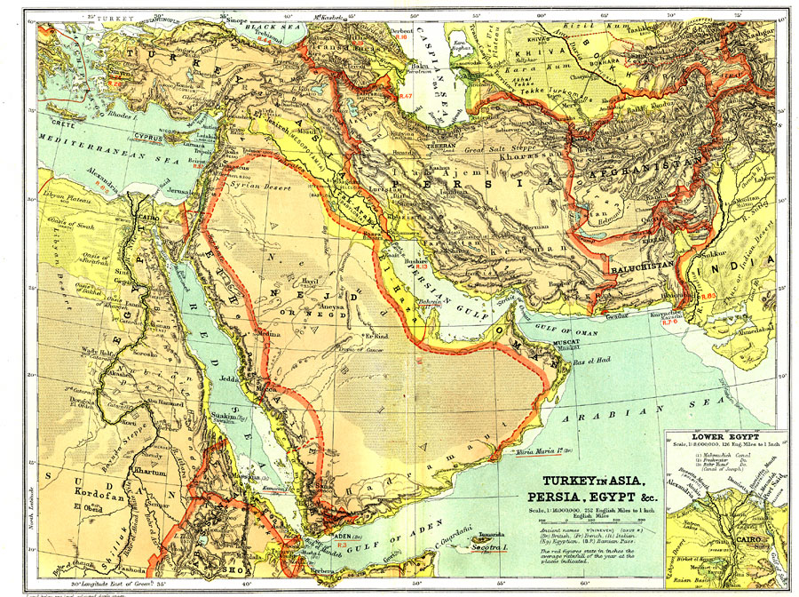 Turkey in Asia, Persia, Egypt 