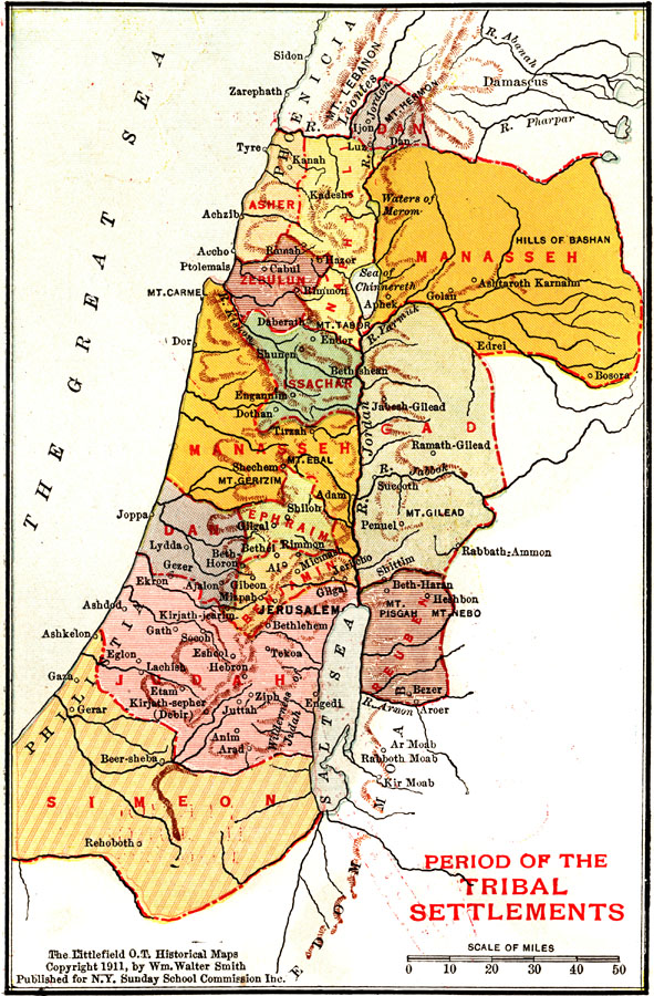 Palestine during the Period of the Tribal Settlements