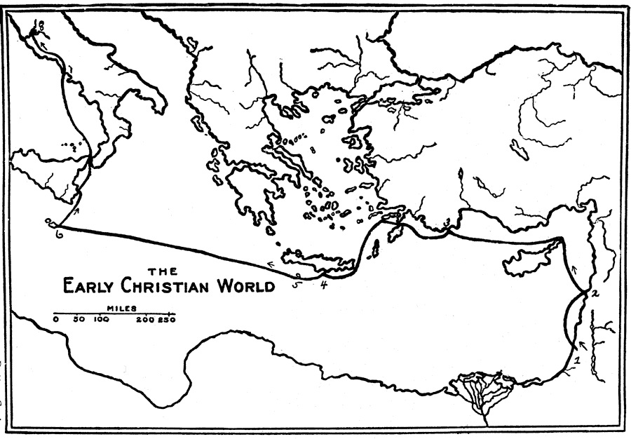 Roman Empire with St. Paul's Journeys