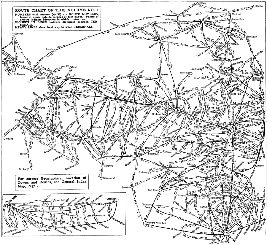 Automobile Routes of New York and Vicinities to the North