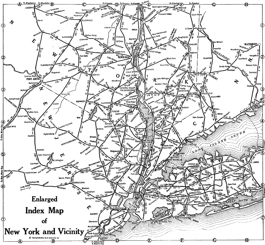 Enlarged Index Map of New York and Vicinity