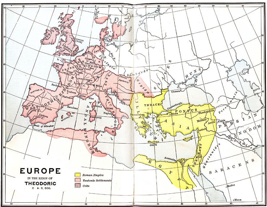 Europe in the Reign of Theodoric.