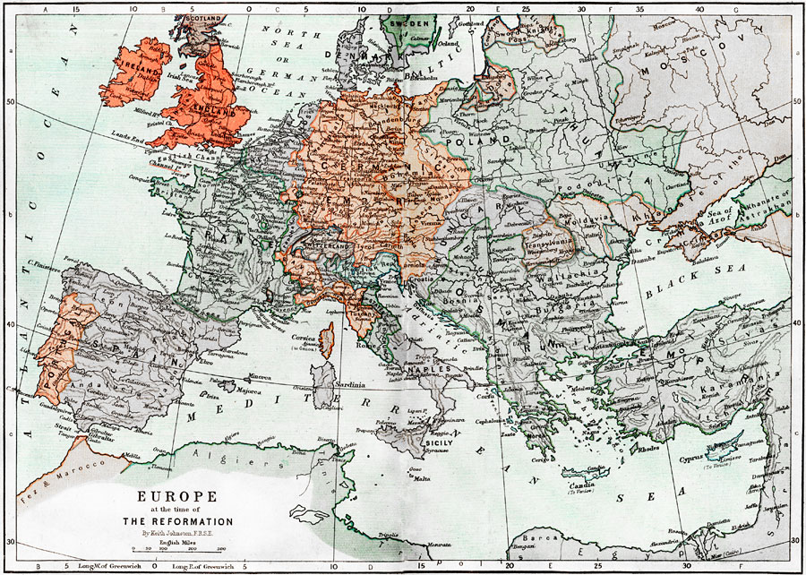 Europe at the time of The Reformation