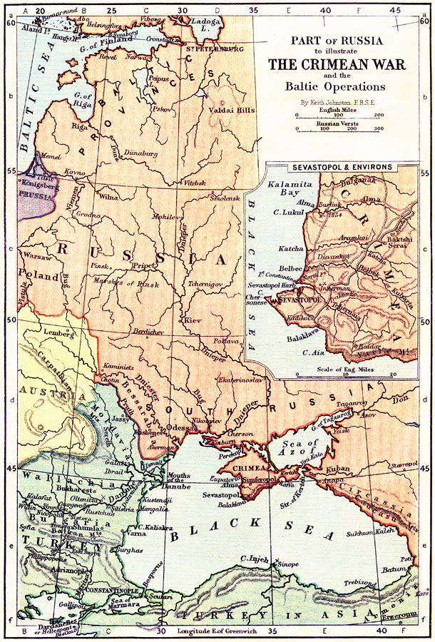 Part of Russia, illustrating the Crimean War and the Baltic Operations 