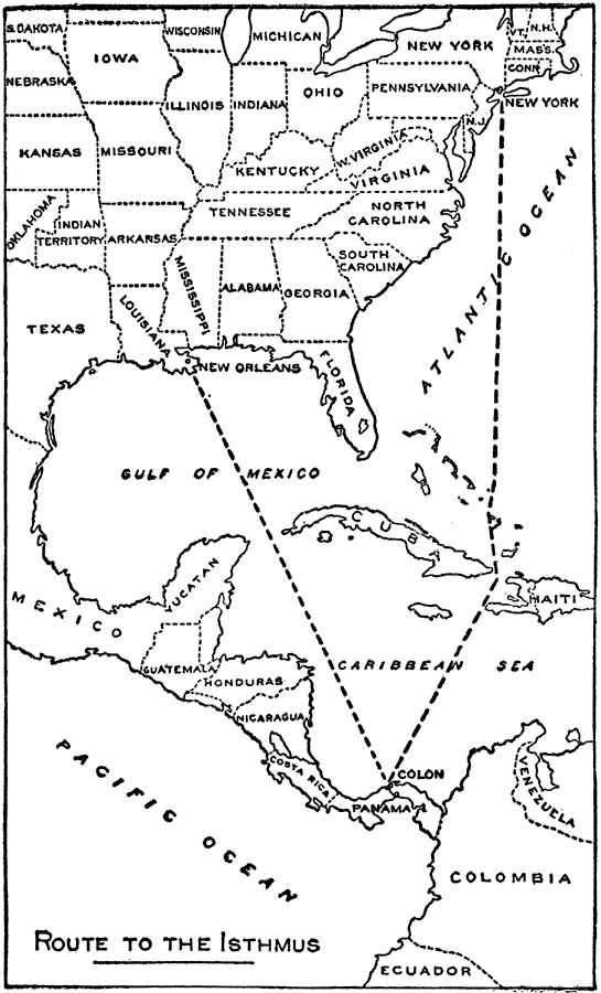 Routes to the Panama Isthmus